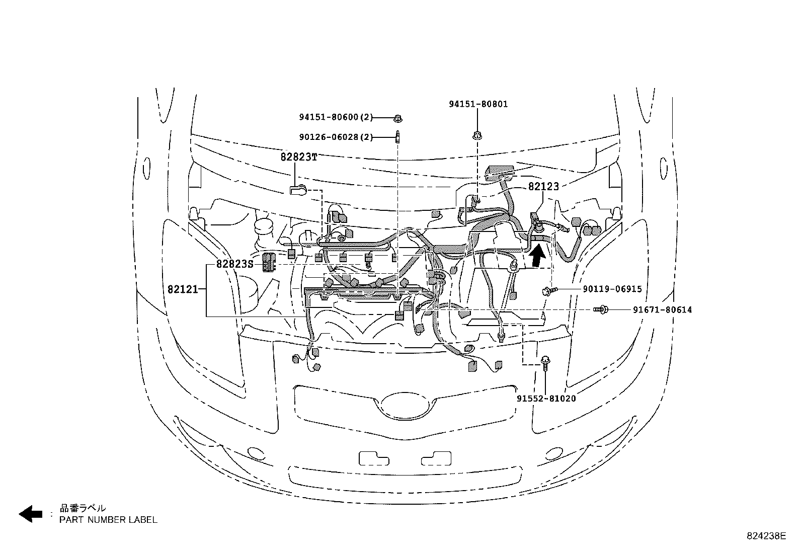 Exploded illustration 824238E