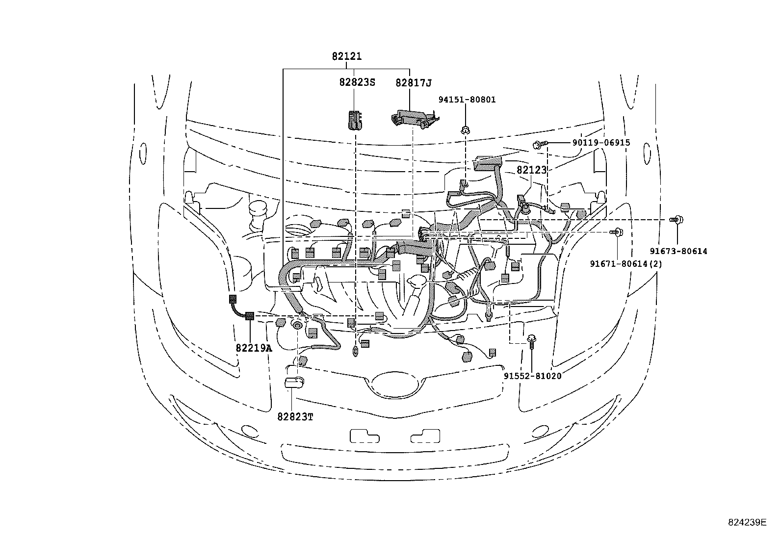 Exploded illustration 824239E