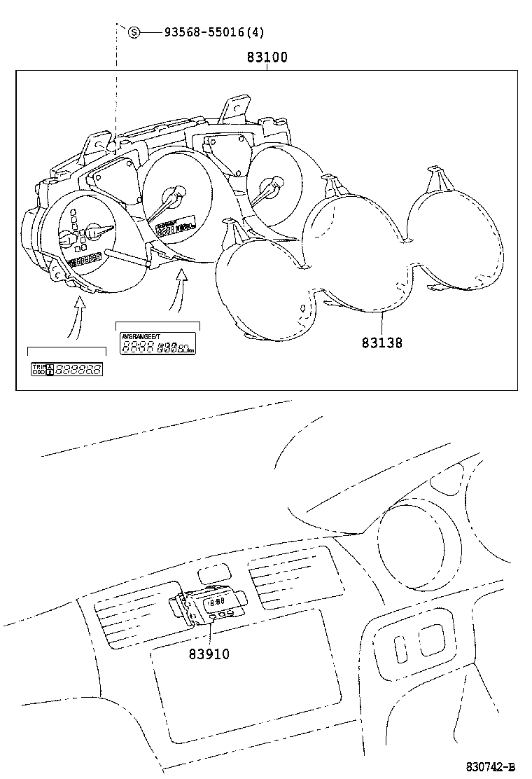 Exploded illustration 830742B