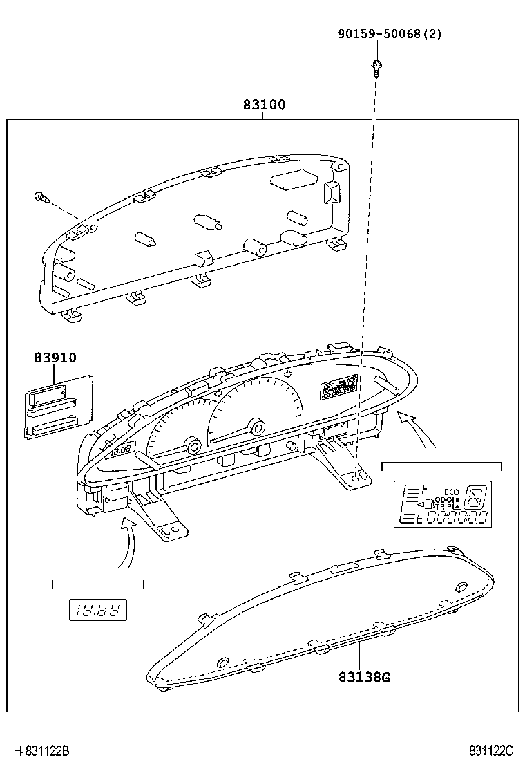 Exploded illustration 831122C
