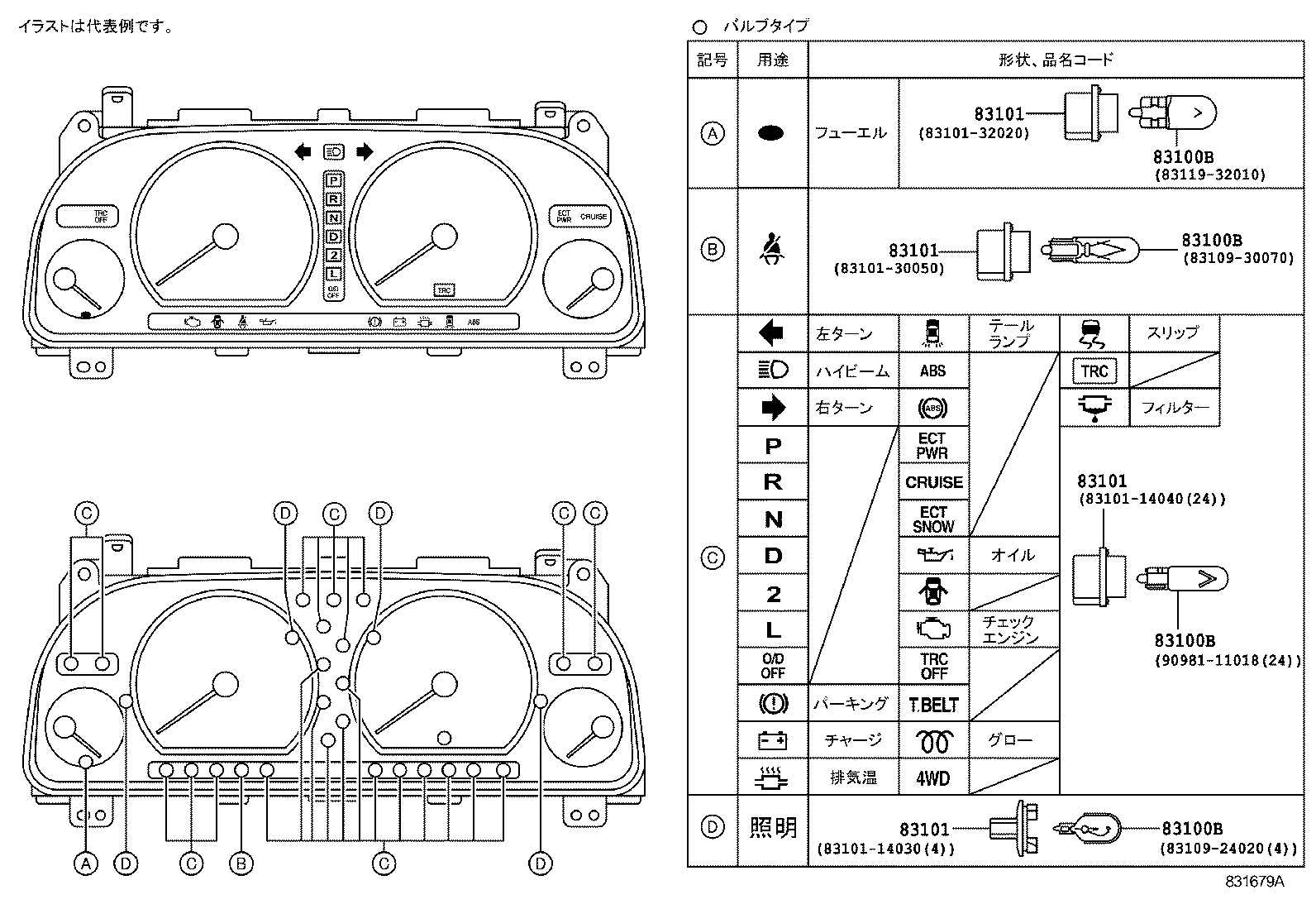 Exploded illustration 831679A