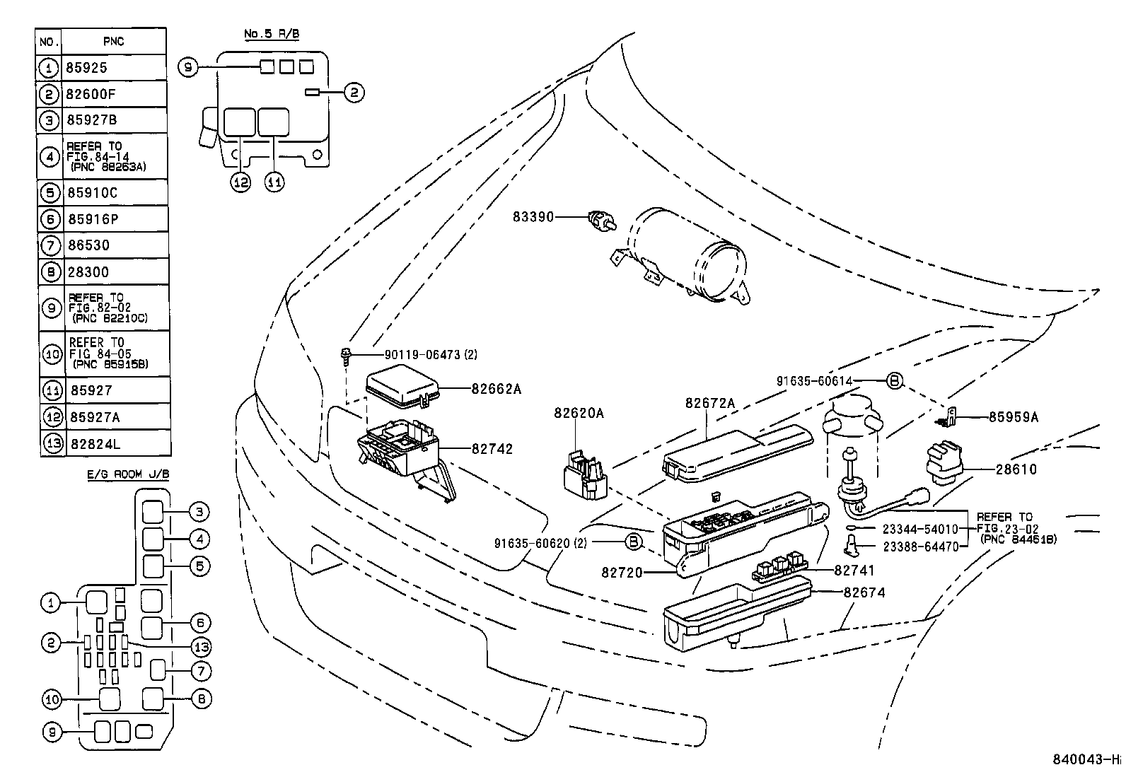 Exploded illustration 840043H