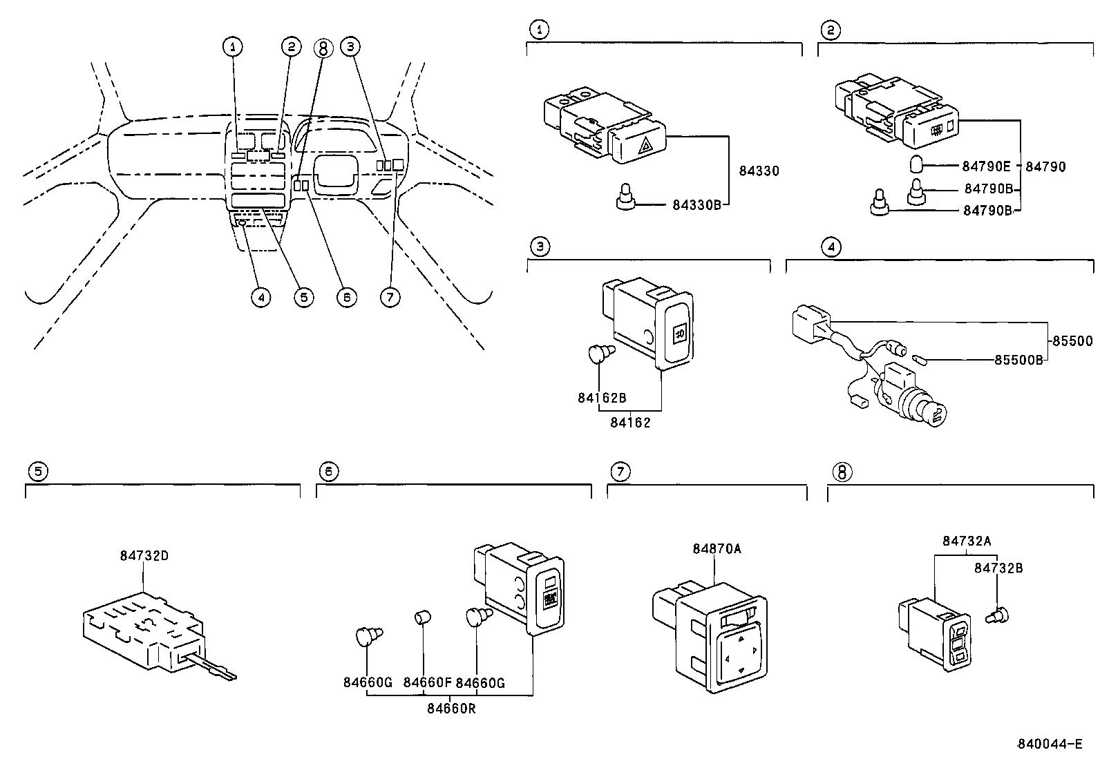 Exploded illustration 840044E