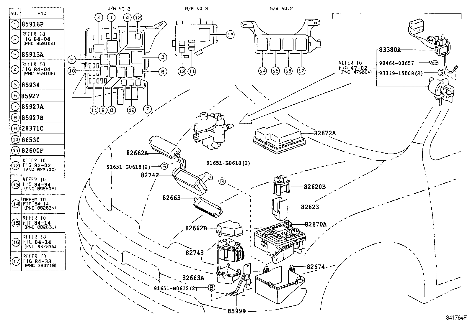Exploded illustration 841764F