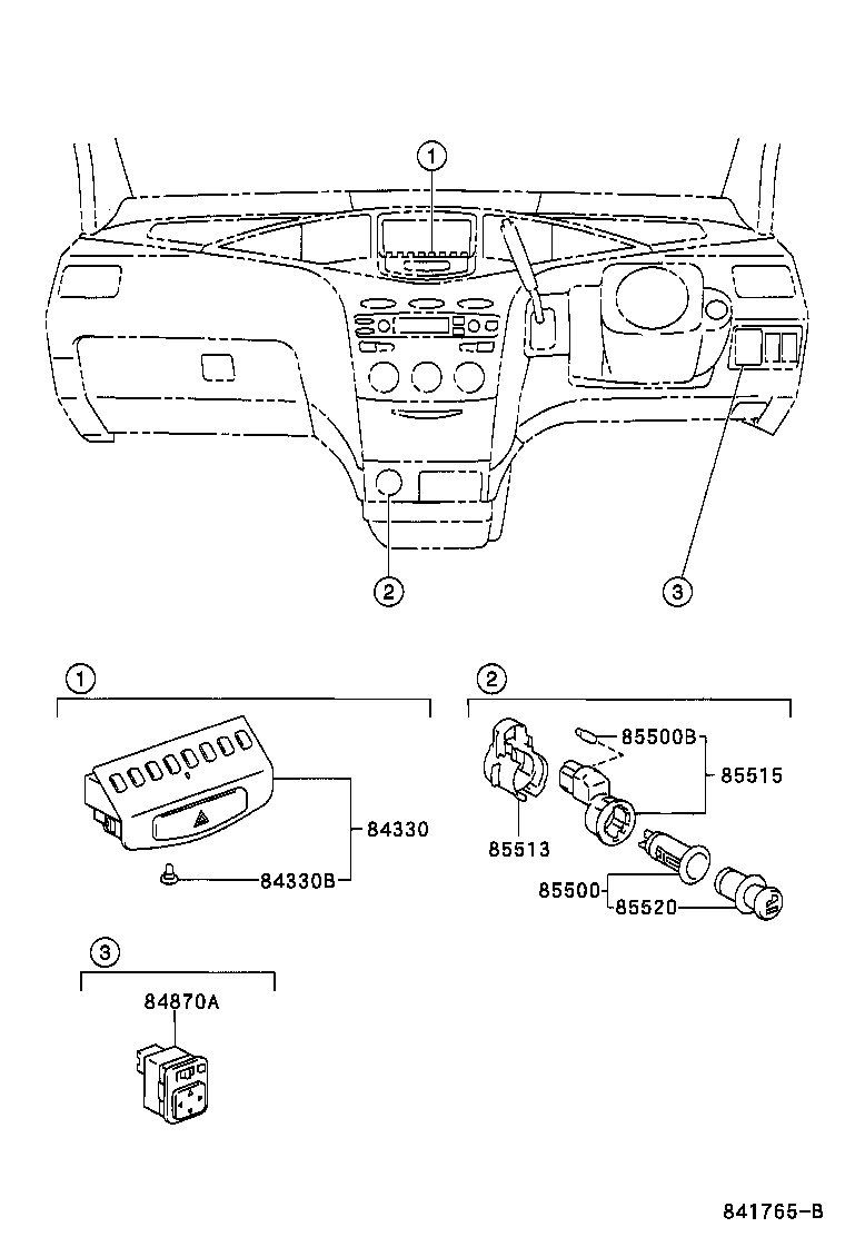 Exploded illustration 841765B