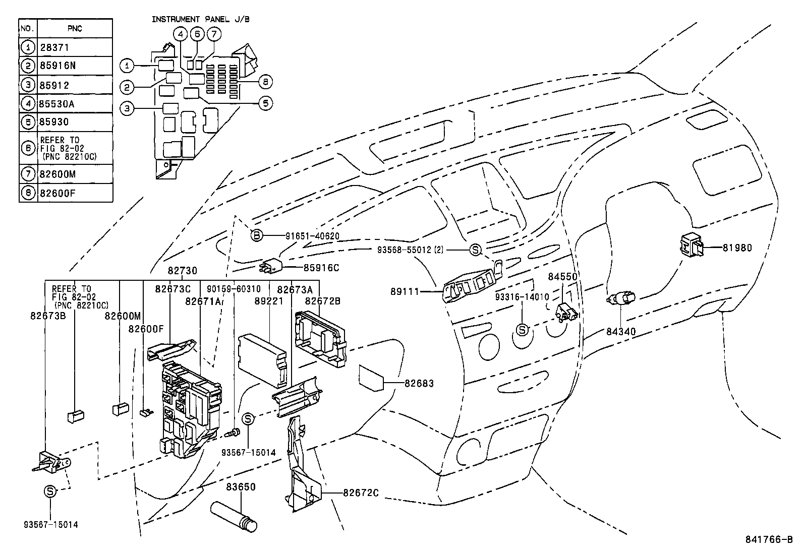Exploded illustration 841766B
