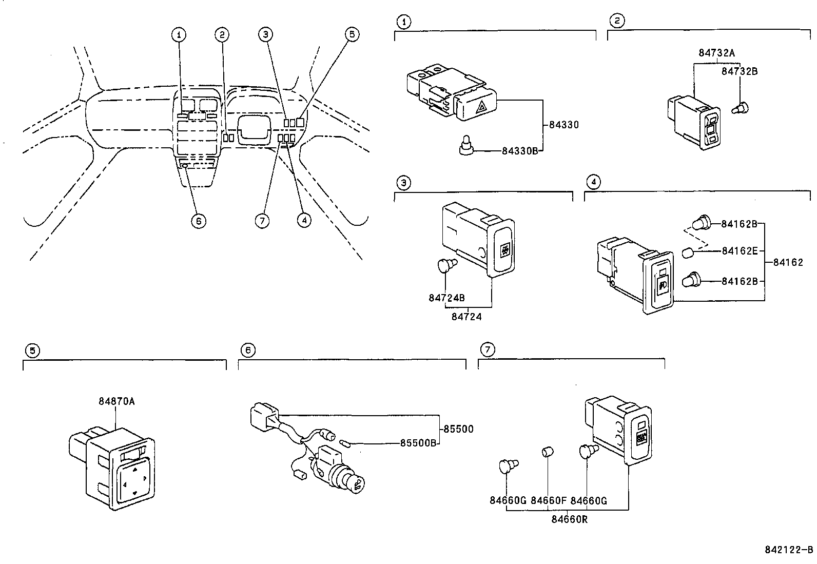 Exploded illustration 842122B