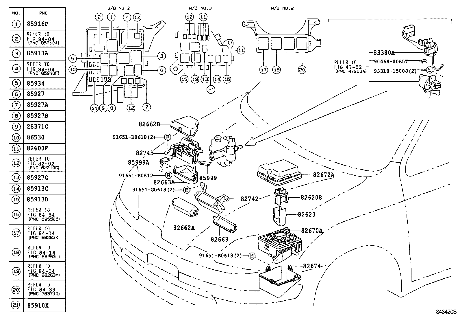 Exploded illustration 843420B