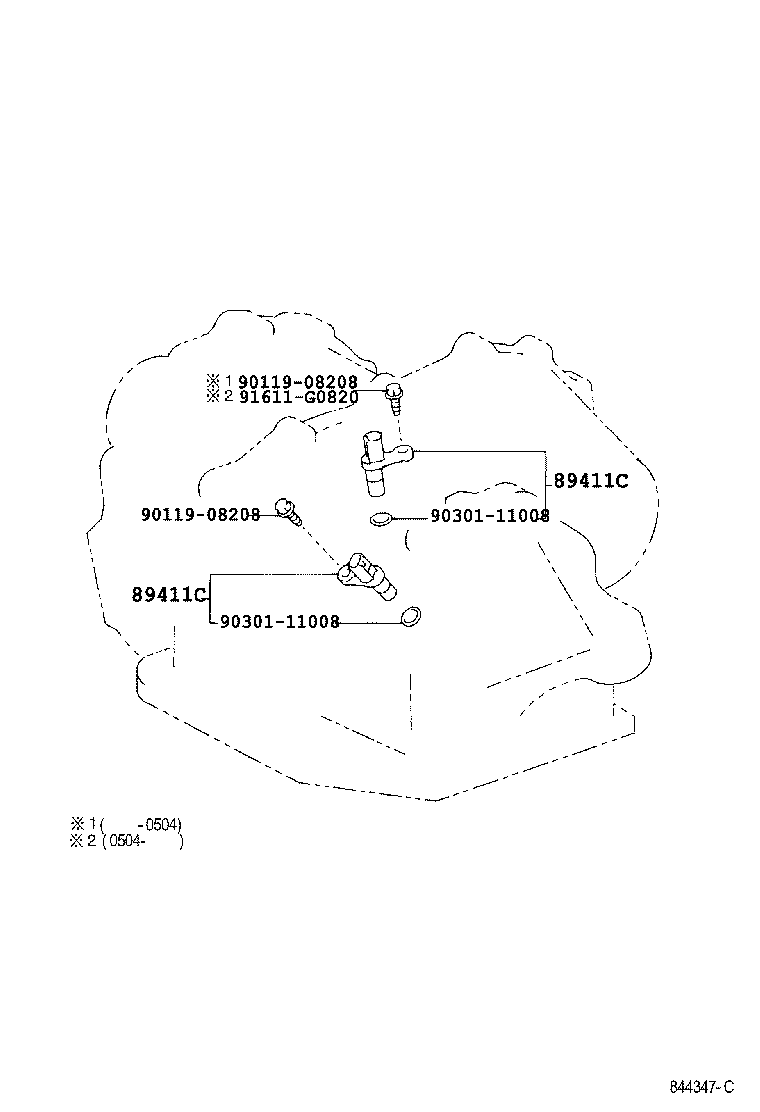 Exploded illustration 844347C