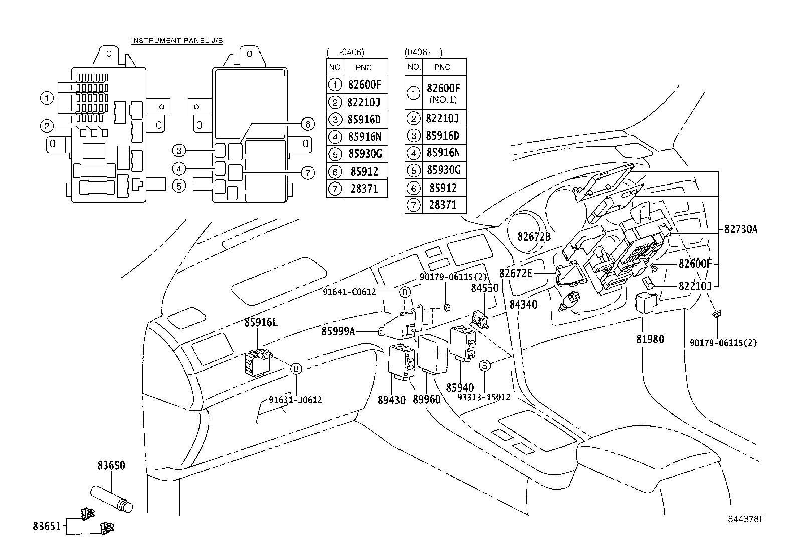 Exploded illustration 844378F