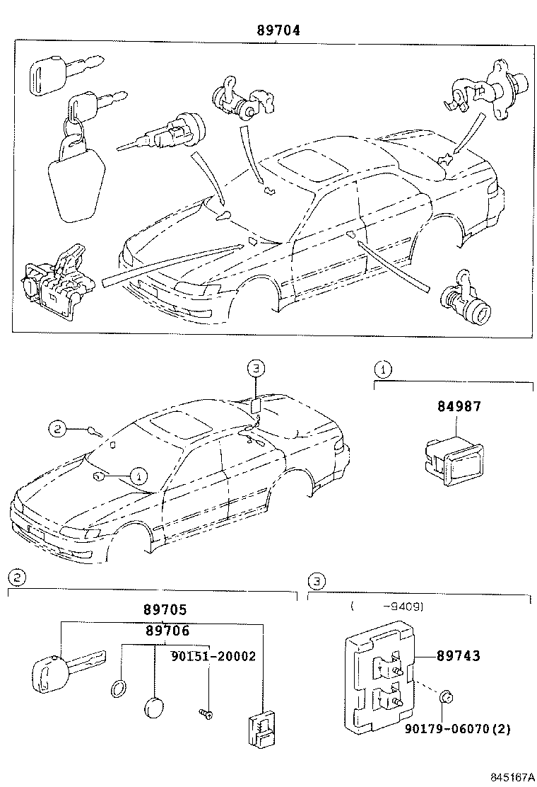 Exploded illustration 845167A