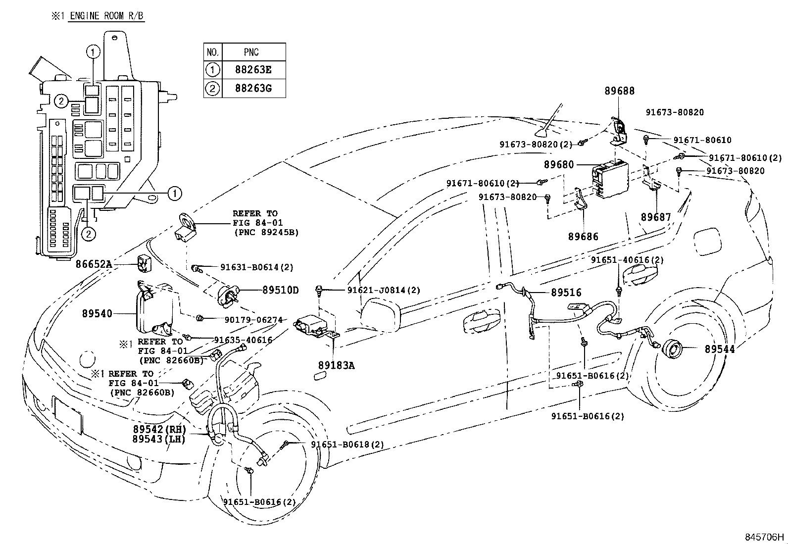 Exploded illustration 845706H