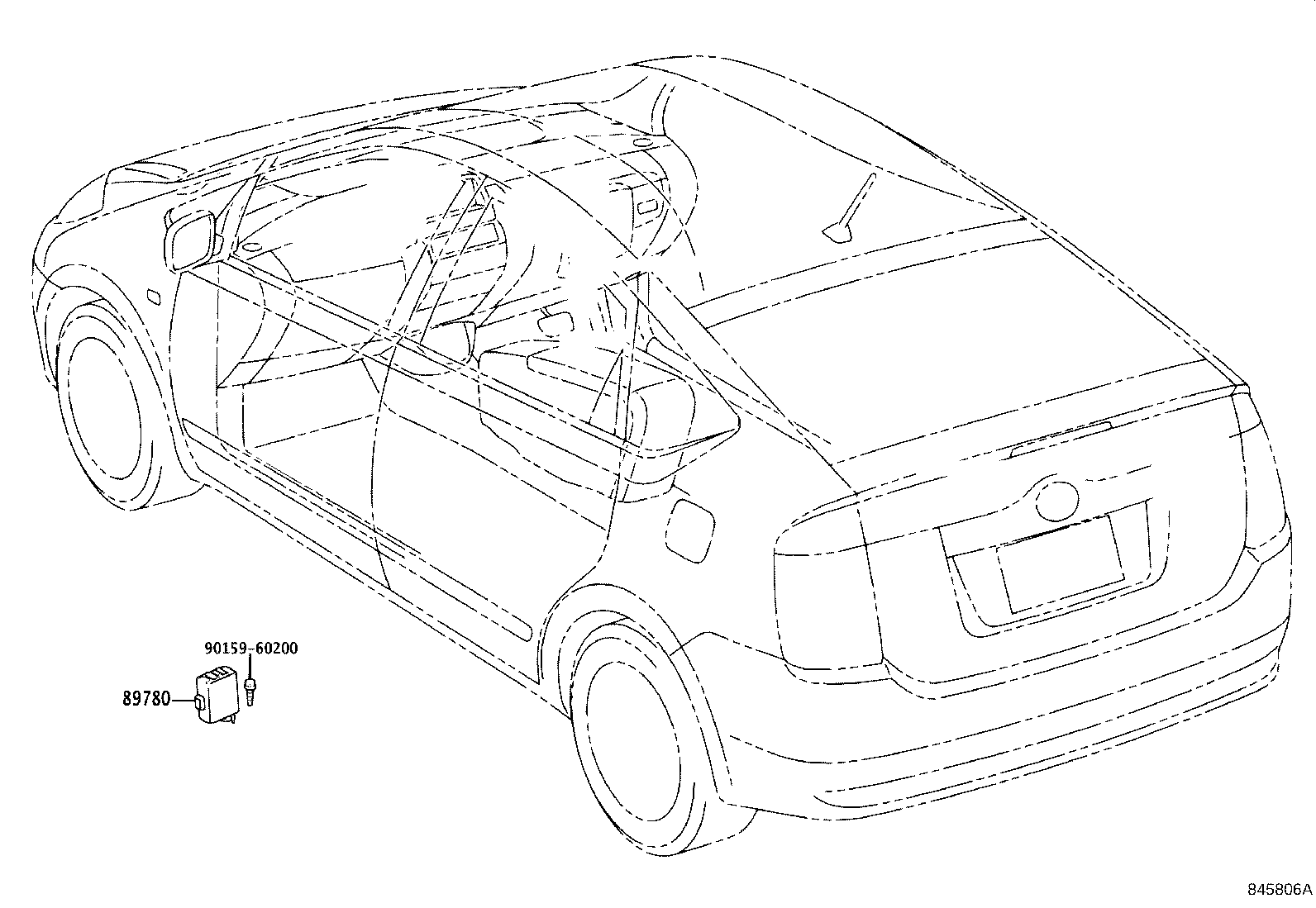 Exploded illustration 845806A