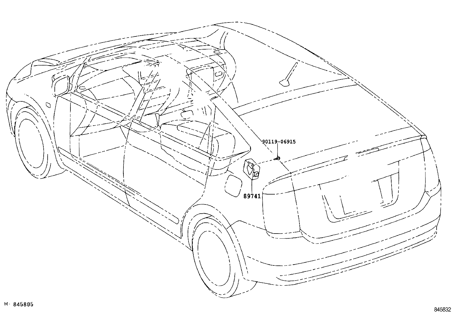 Exploded illustration 845832C