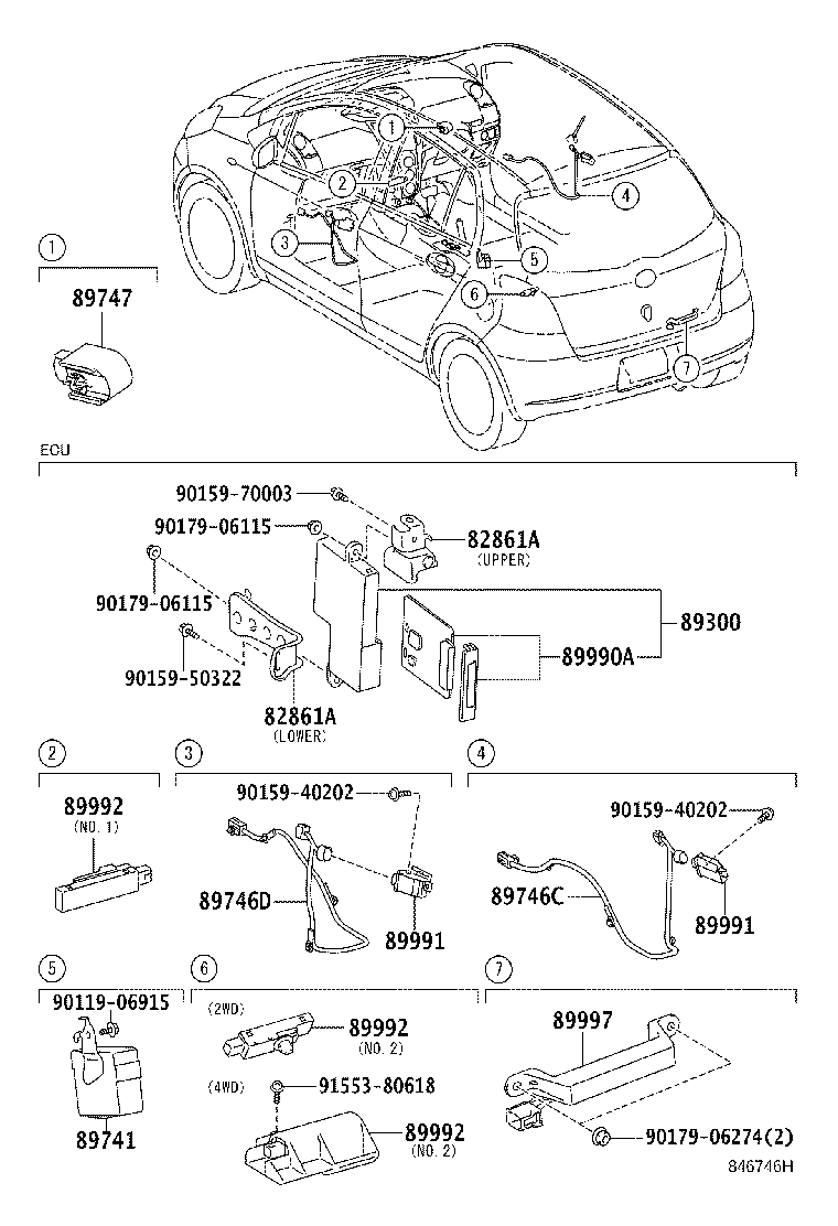 Exploded illustration 846746H