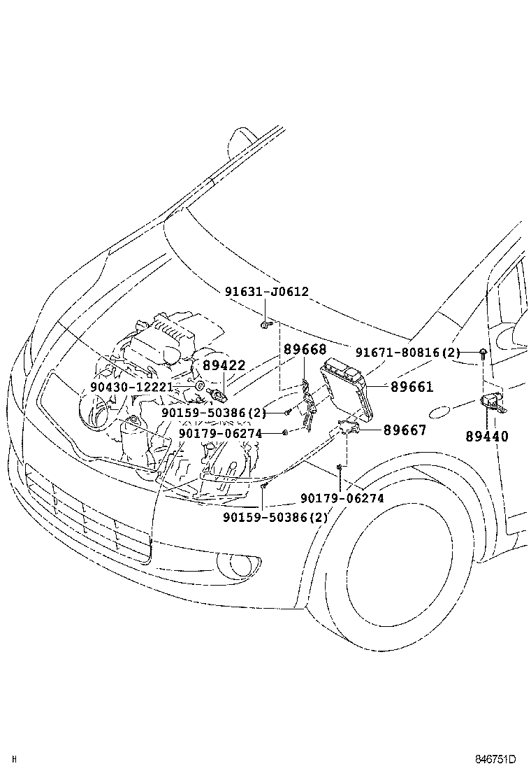 Exploded illustration 846751D