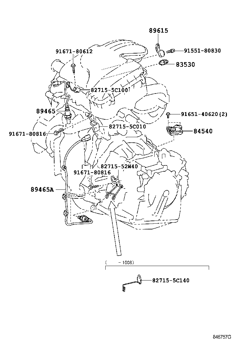 Exploded illustration 846757G