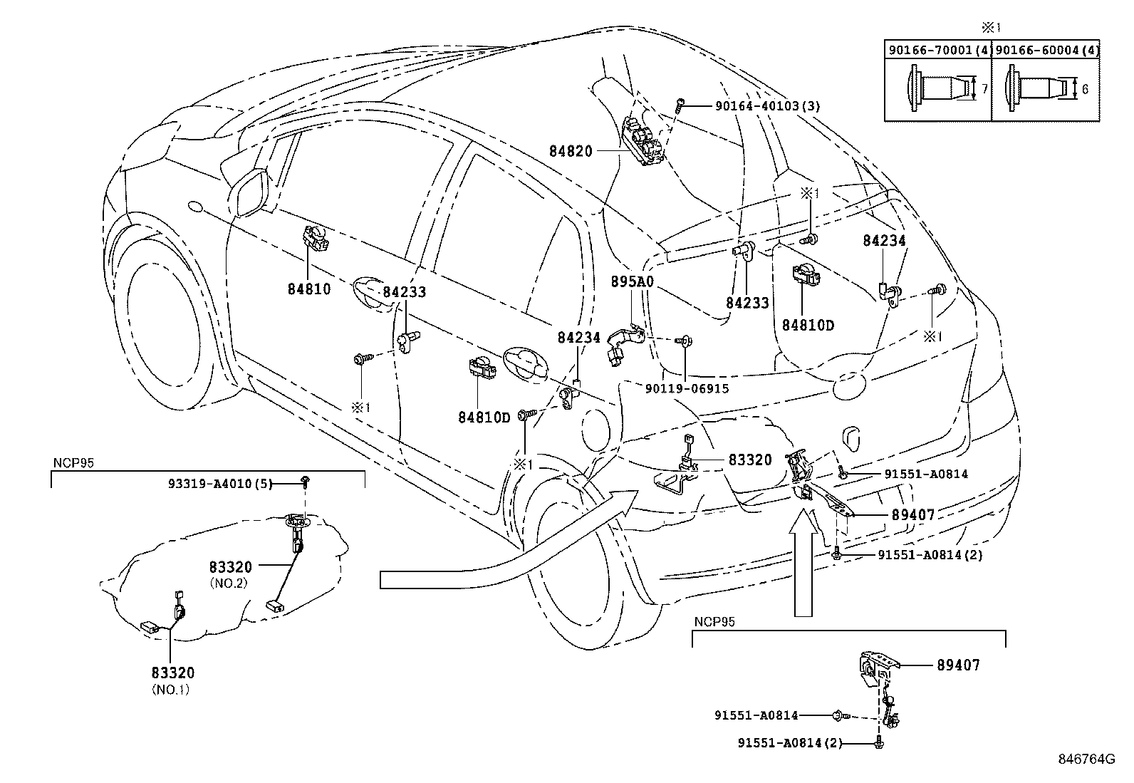 Exploded illustration 846764G