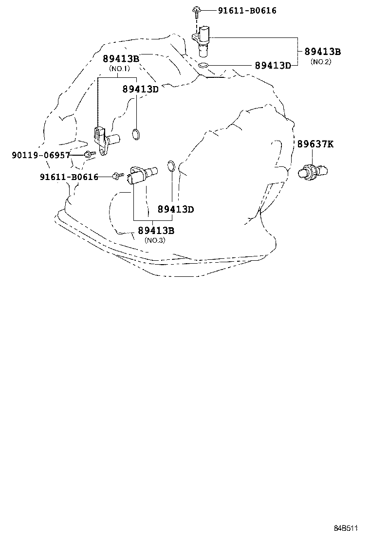 Exploded illustration 84B511