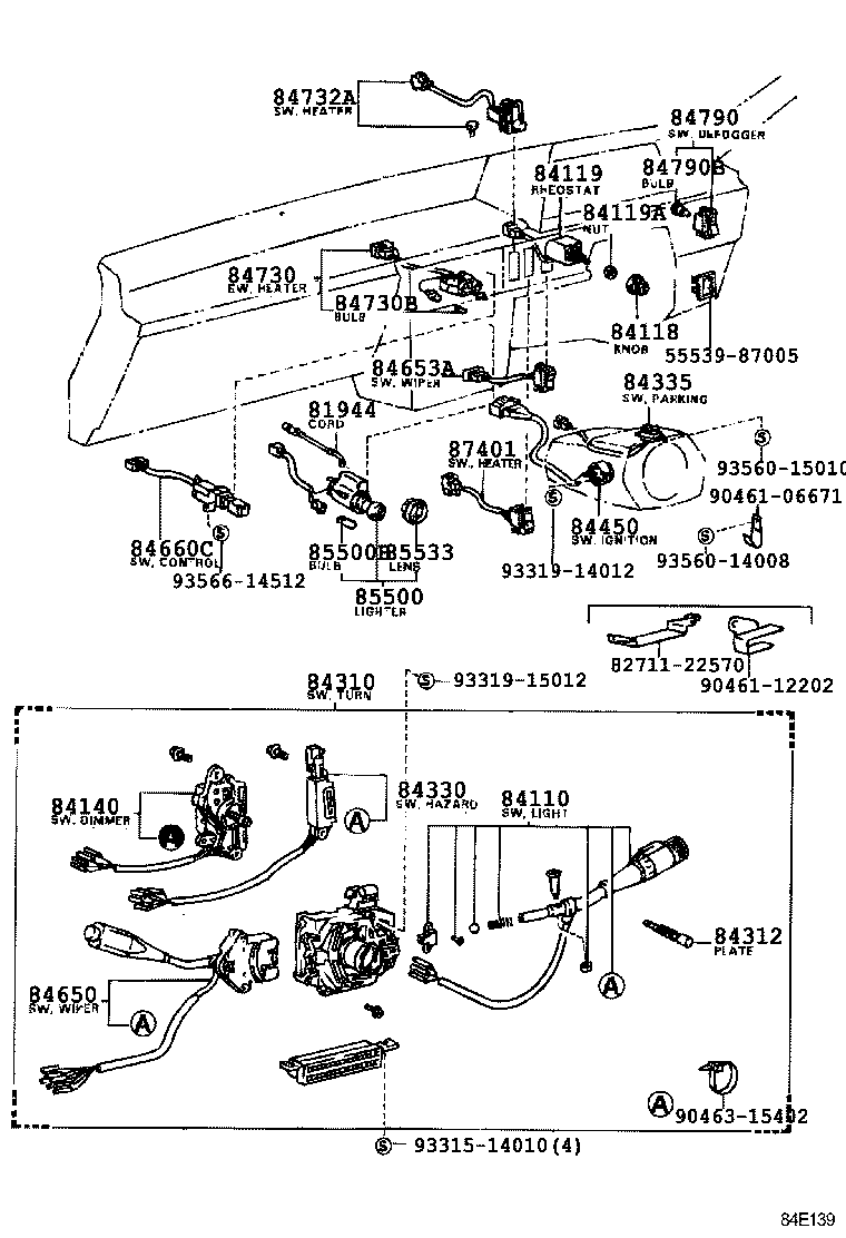Exploded illustration 84E139