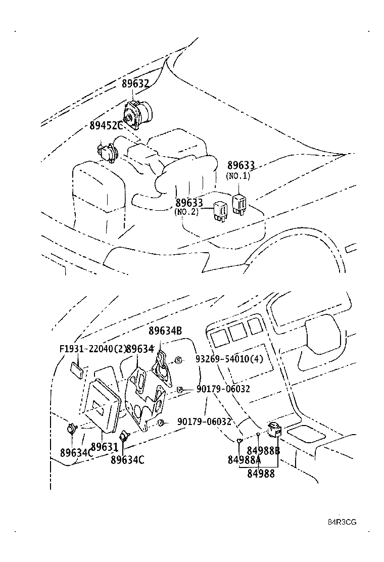 Exploded illustration 84R3CG