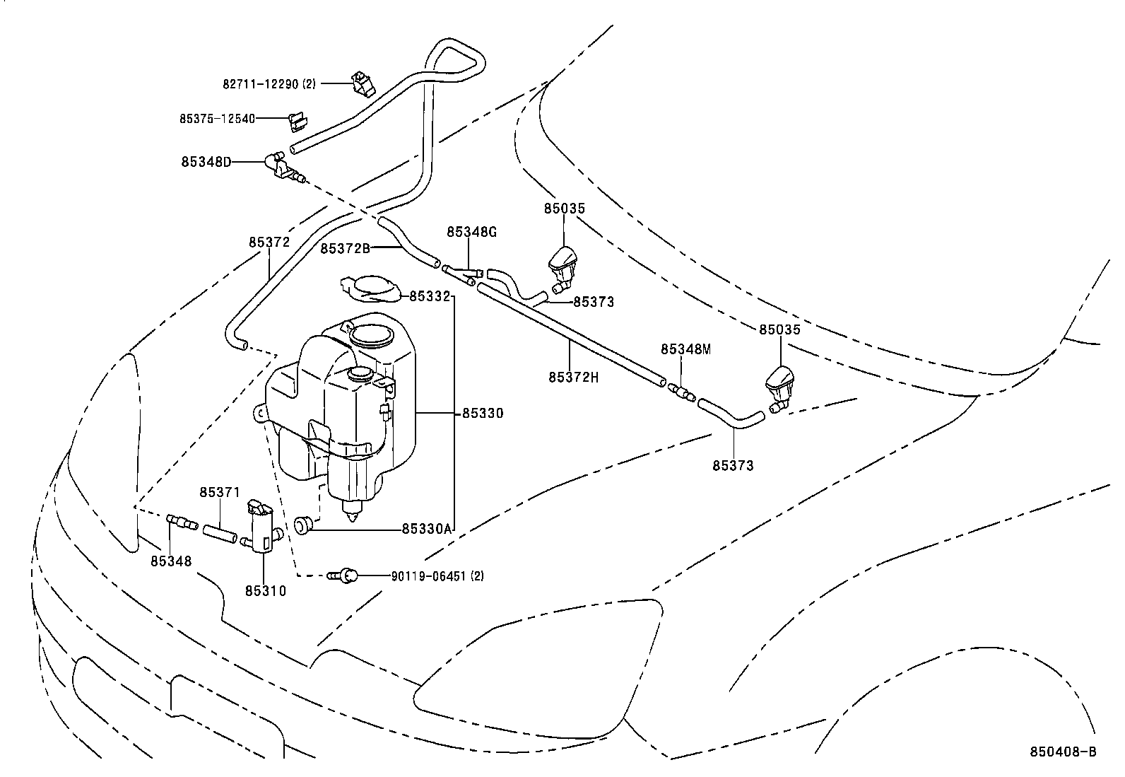 Exploded illustration 850408B
