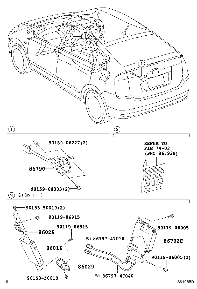 Exploded illustration 861988D