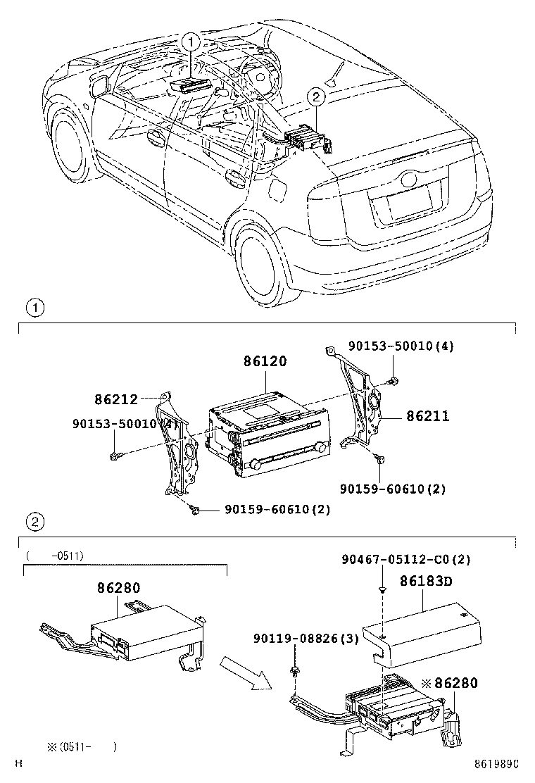 Exploded illustration 861989C