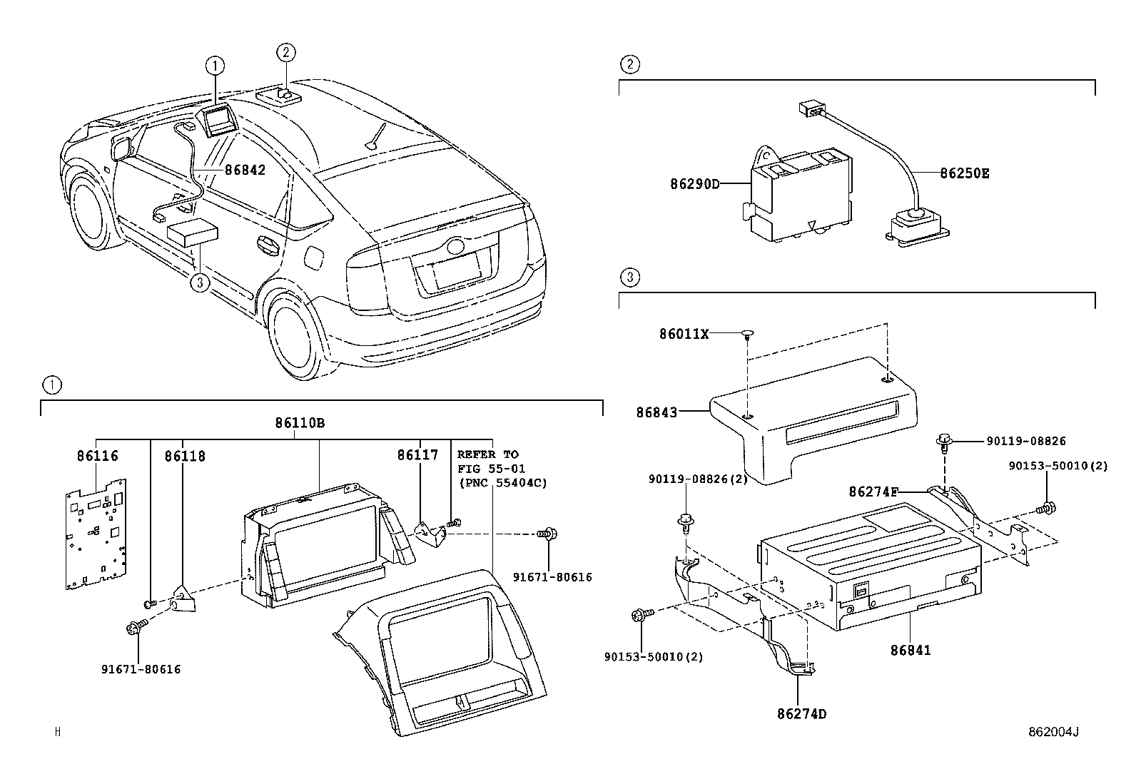 Exploded illustration 862004J