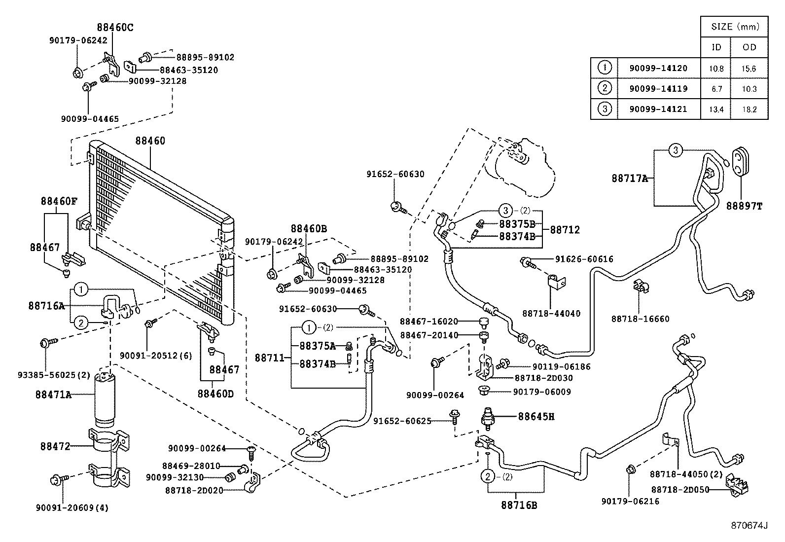 Exploded illustration 870674J