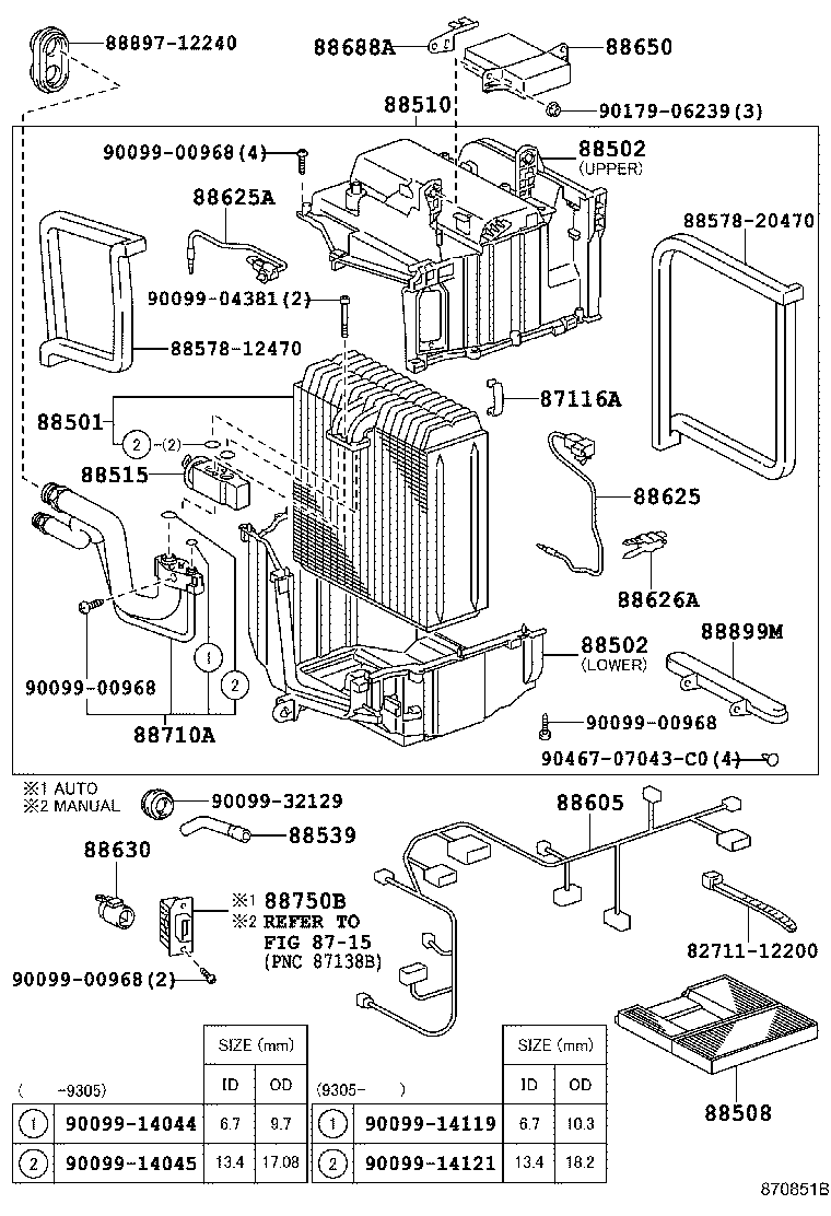 Exploded illustration 870851B