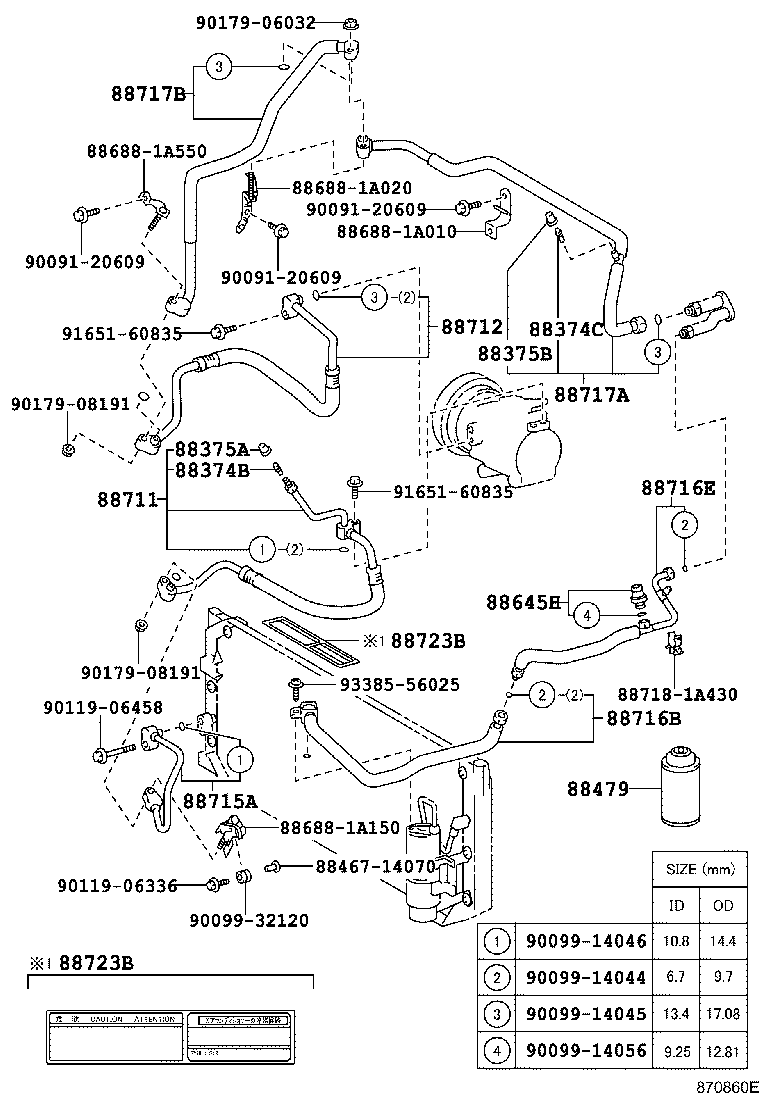 Exploded illustration 870860E