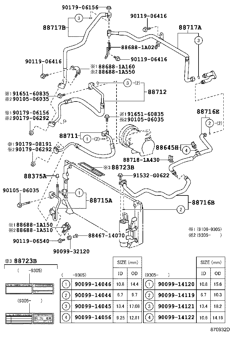Exploded illustration 870932D