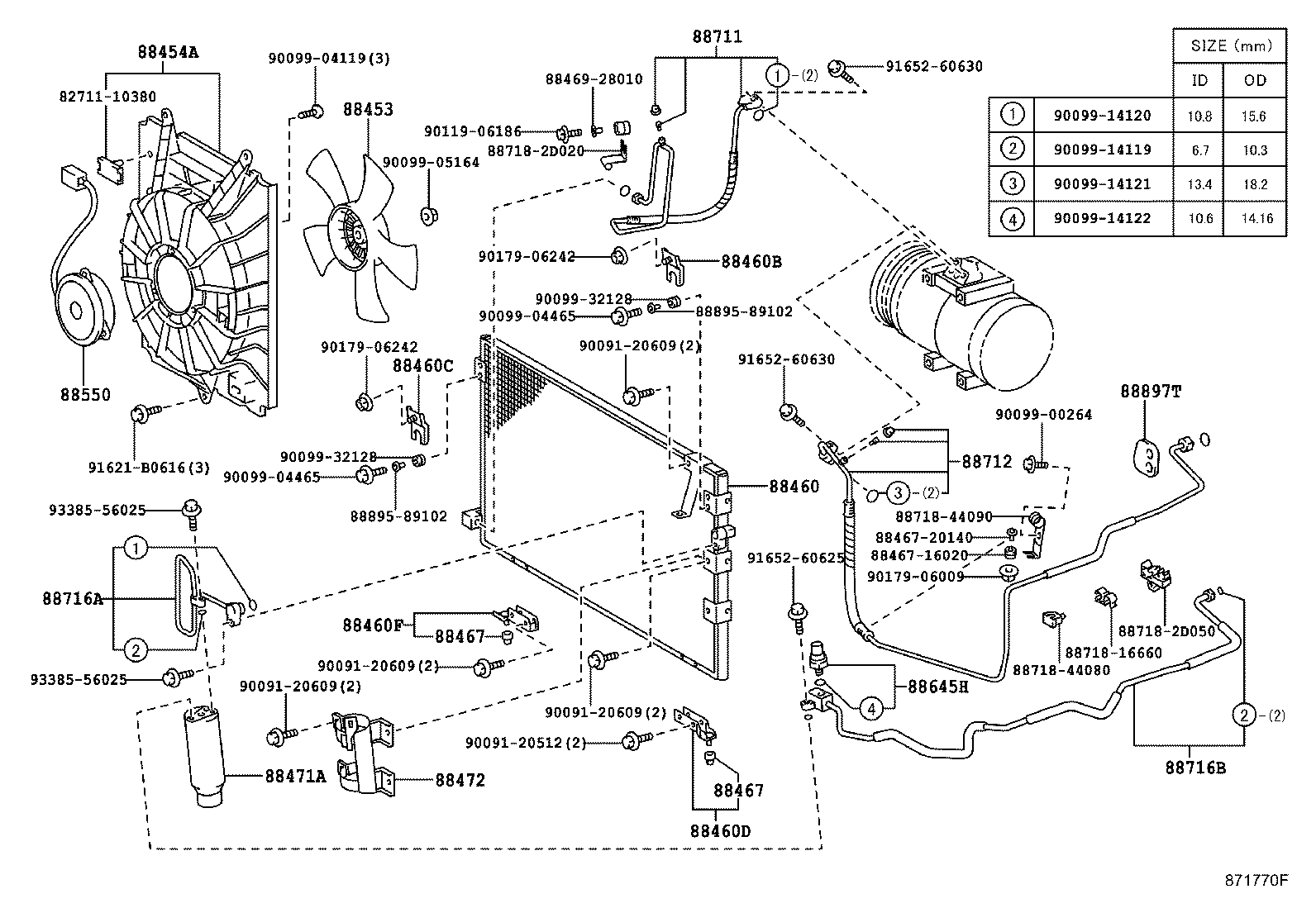 Exploded illustration 871770F
