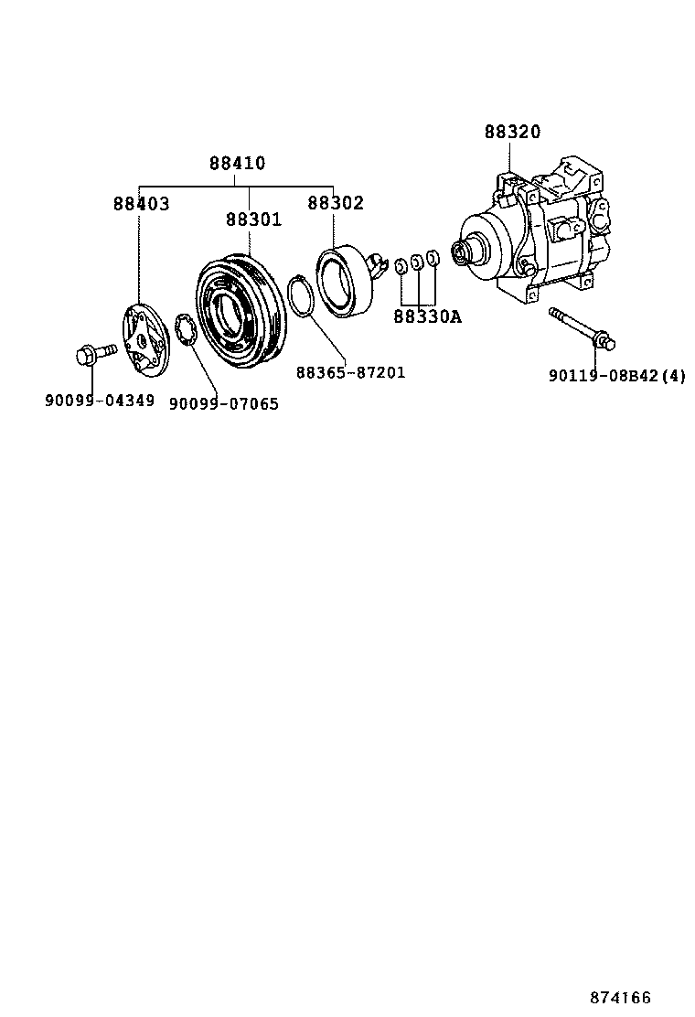 Exploded illustration 874166D