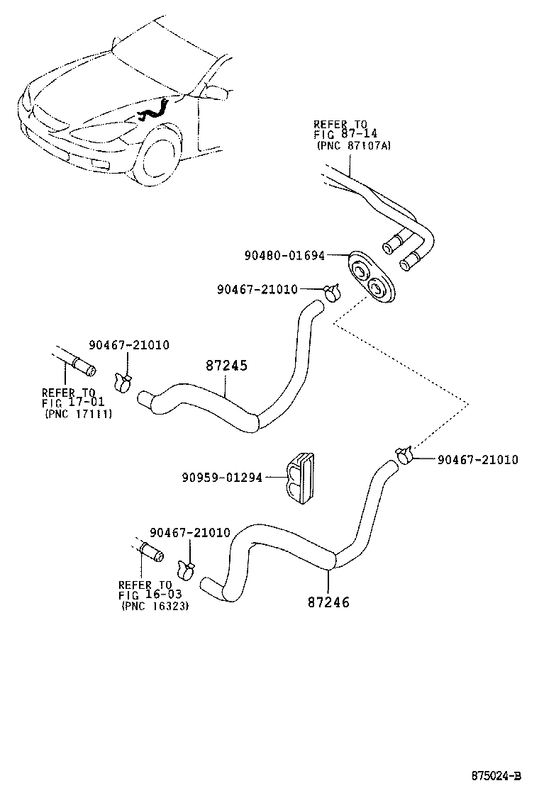 Exploded illustration 875024B