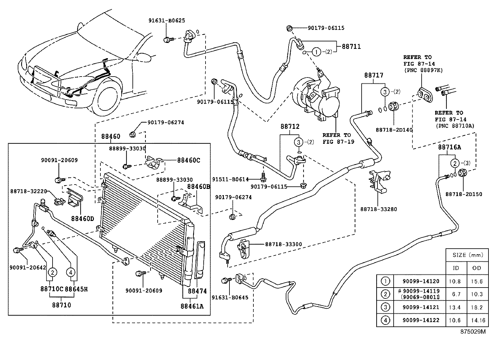 Exploded illustration 875029M