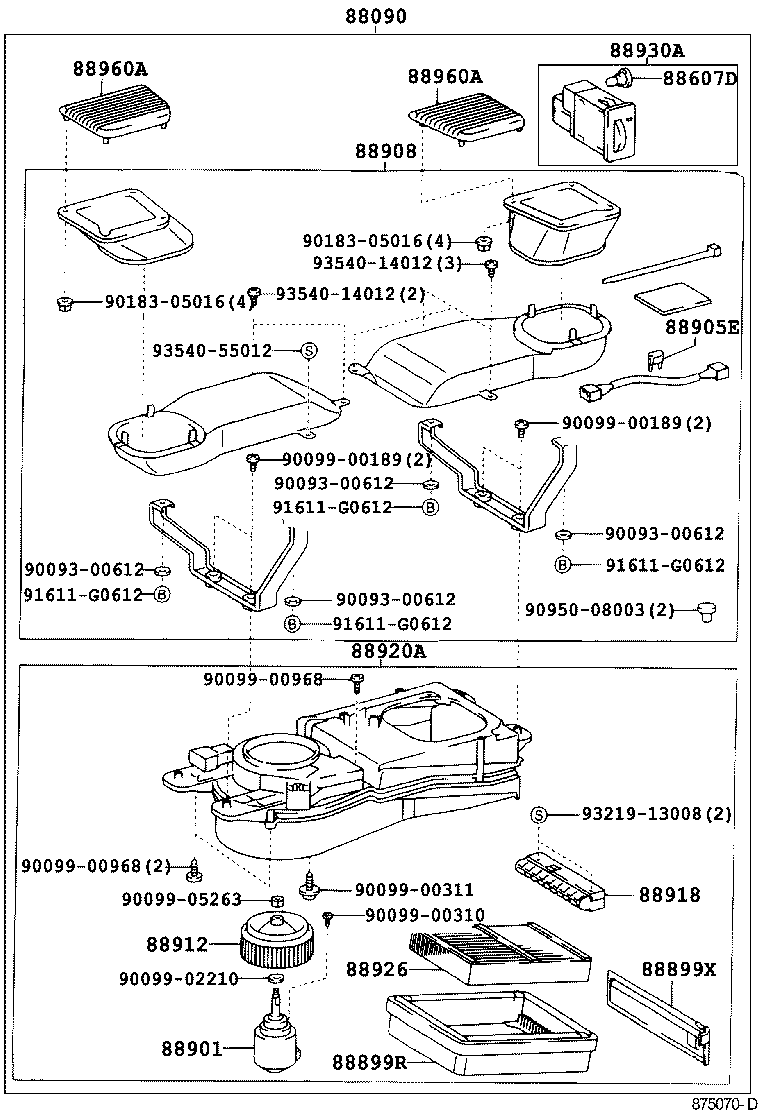 Exploded illustration 875070D