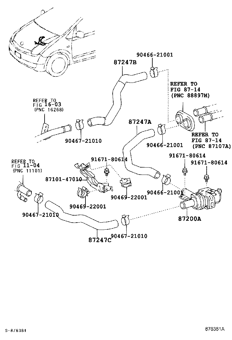 Exploded illustration 876381A