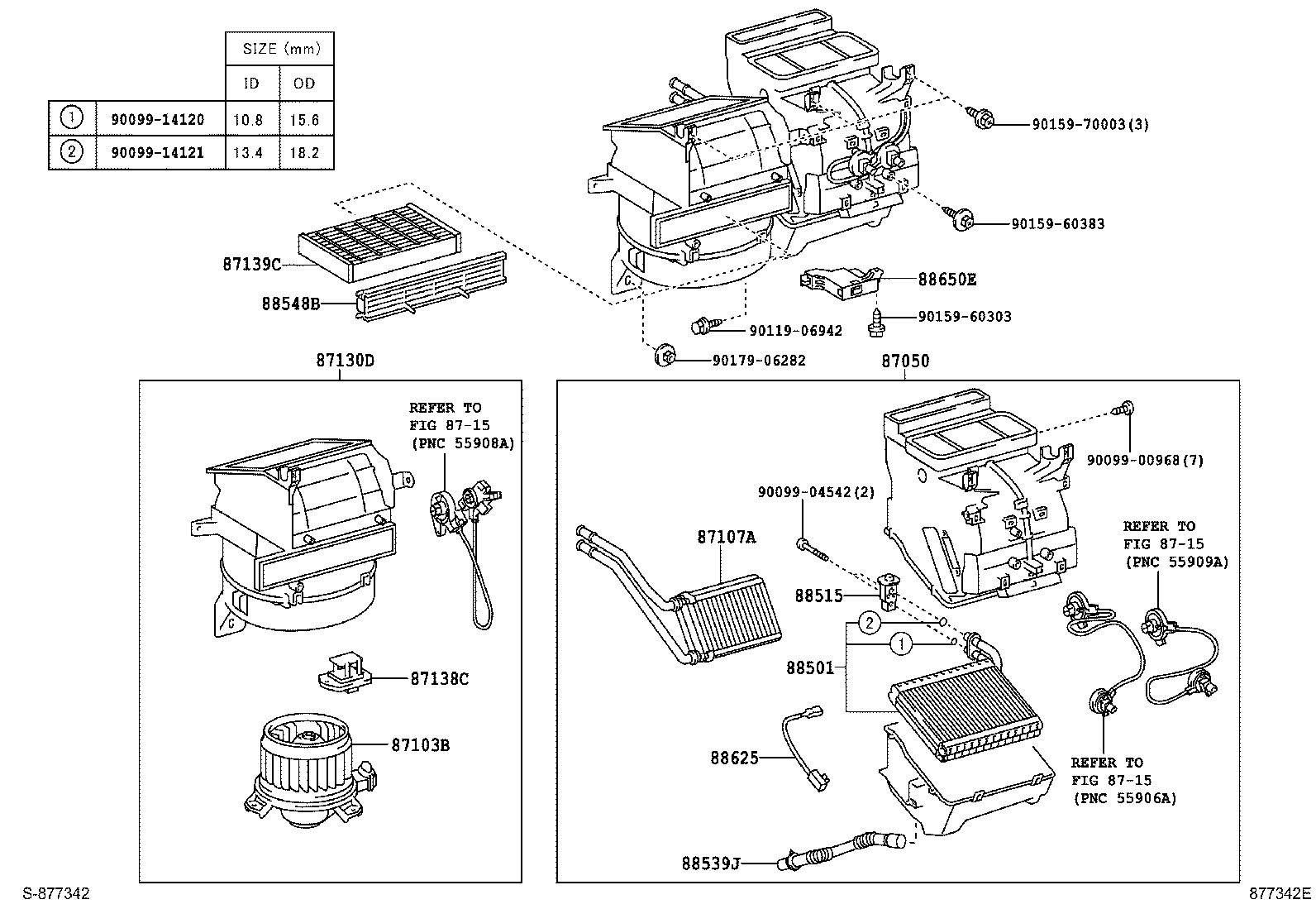 Exploded illustration 877342E