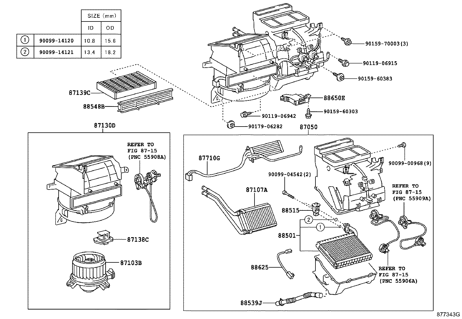 Exploded illustration 877343G