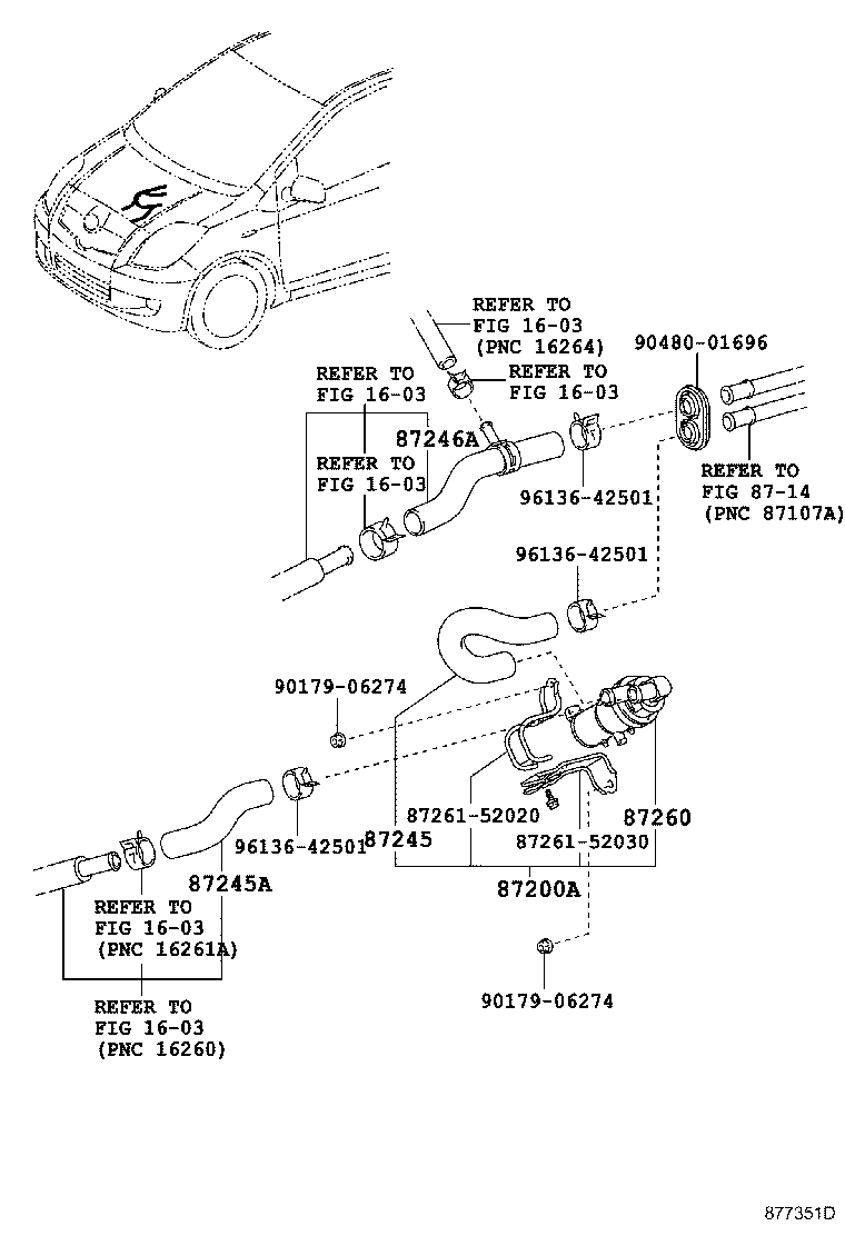Exploded illustration 877351D