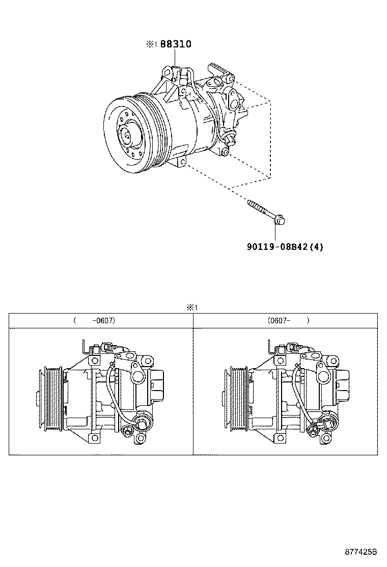 Exploded illustration 877425B