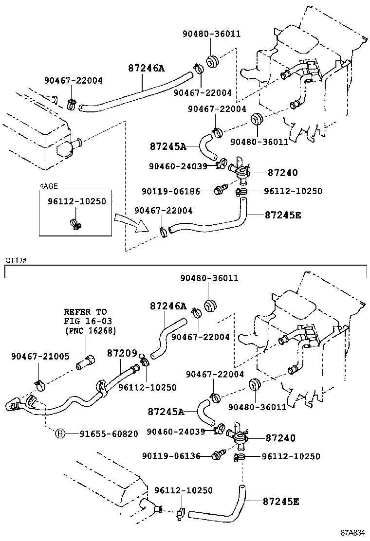 Exploded illustration 87A834