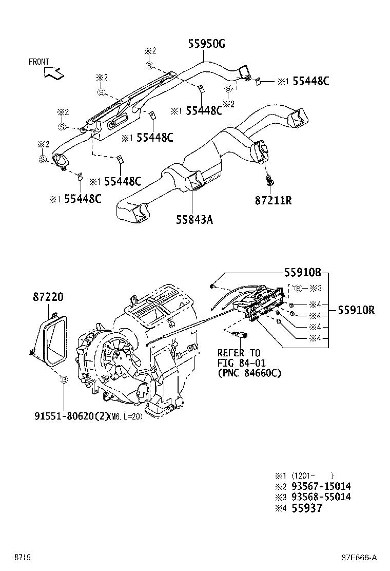 Exploded illustration 87F666A