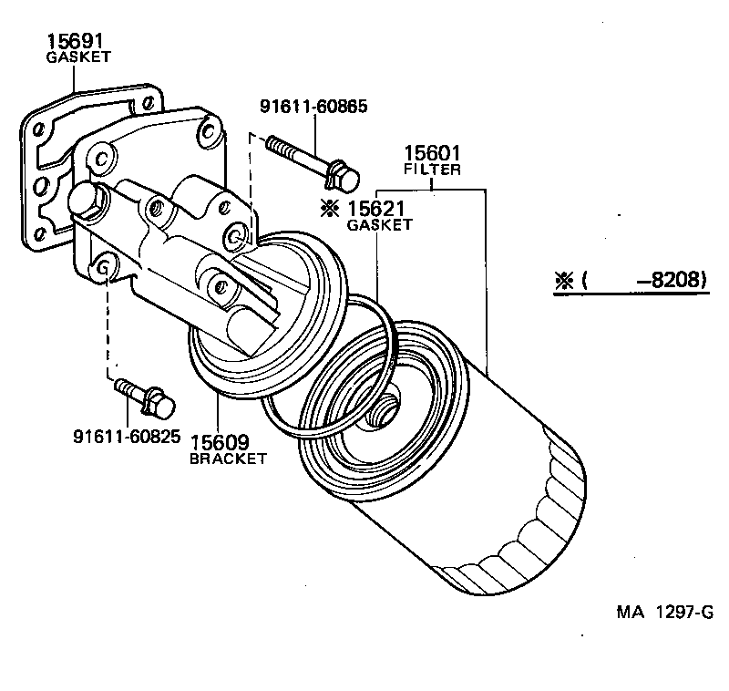 Exploded illustration MA1297G