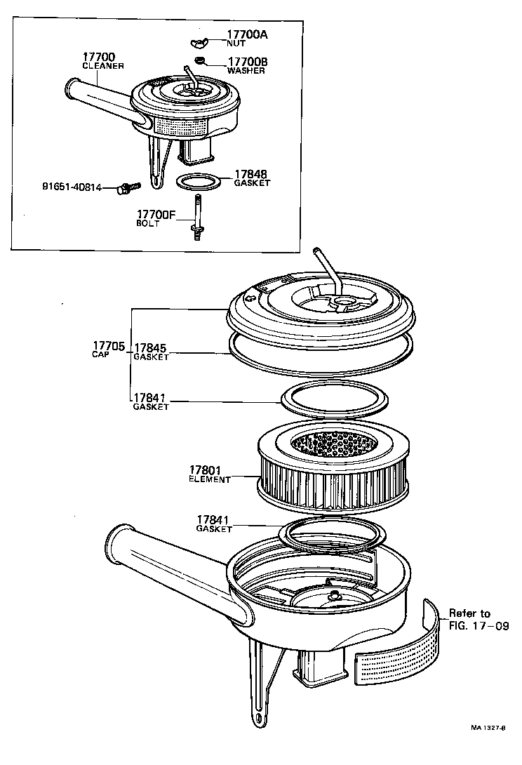 Exploded illustration MA1327B