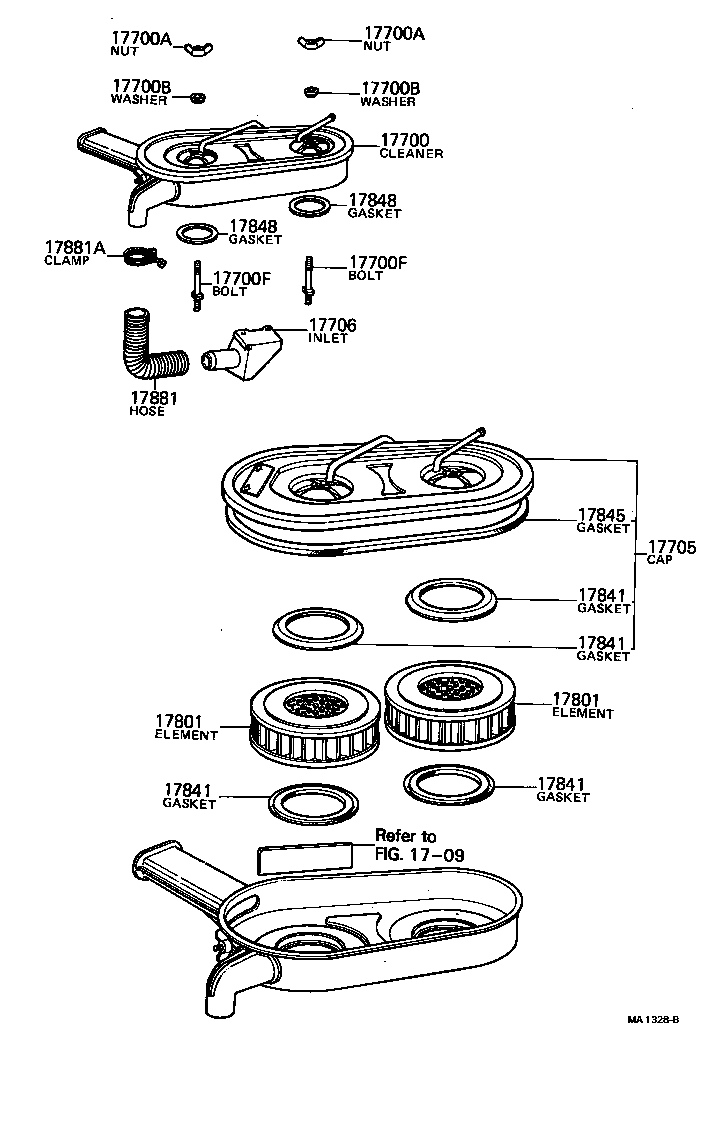 Exploded illustration MA1328B