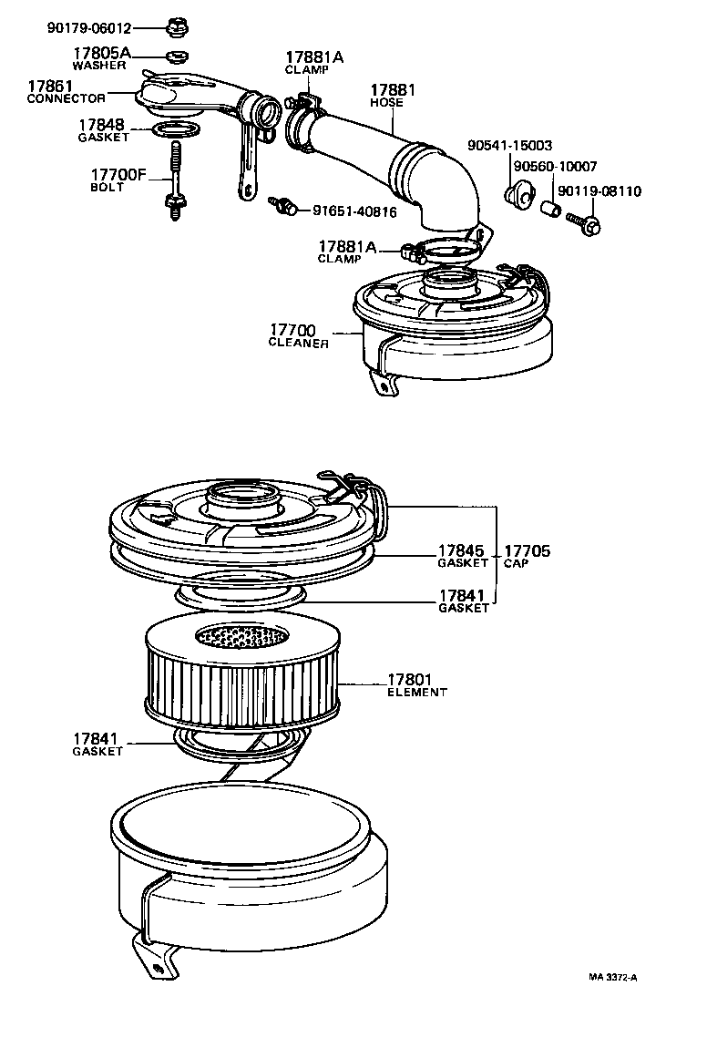 Exploded illustration MA3372A