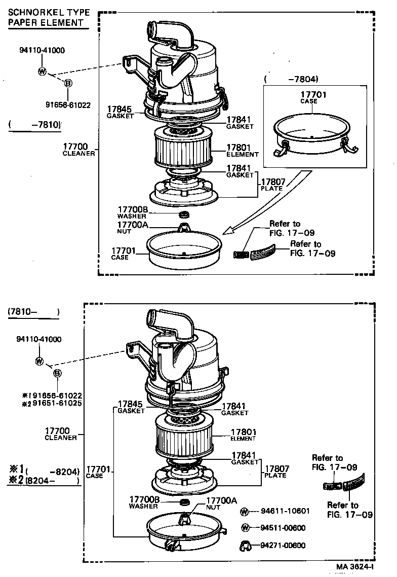 Exploded illustration MA3624I